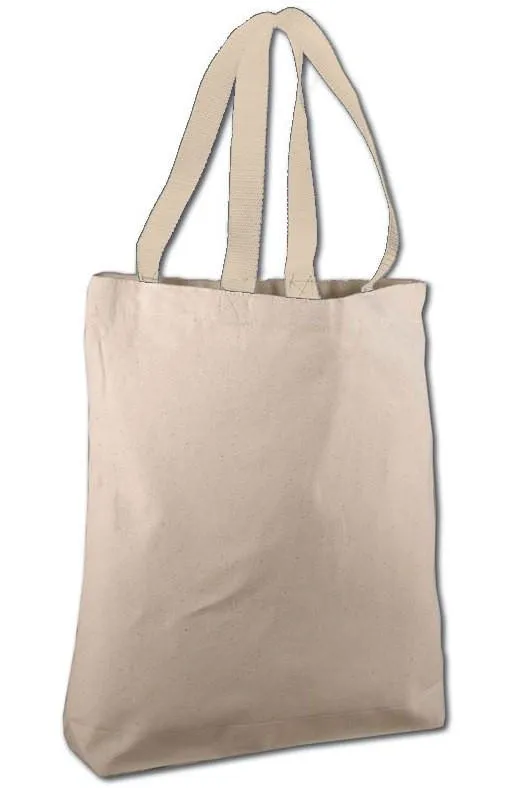 100% Cotton Canvas Tote Bags with Color Handles - TG244