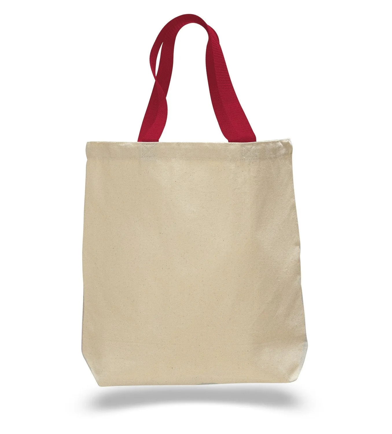 100% Cotton Canvas Tote Bags with Color Handles - TG244