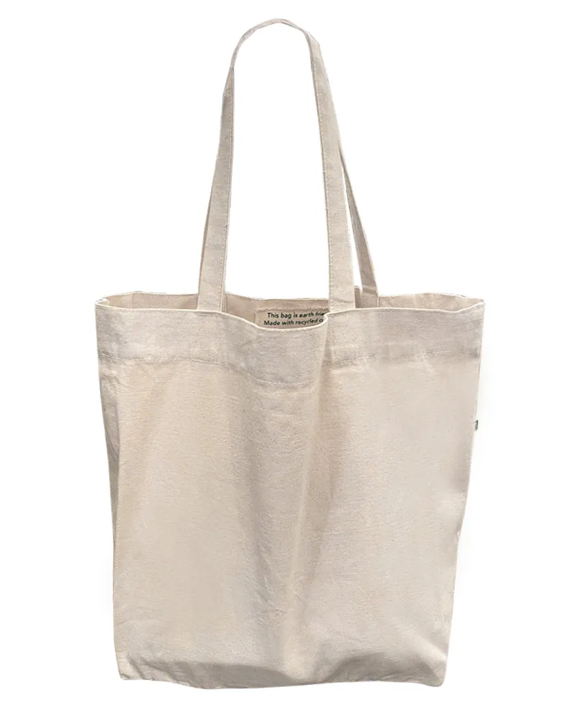 12 ct Eco Friendly Recycled Cotton Canvas Tote Bag w/Full Gusset - By Dozen