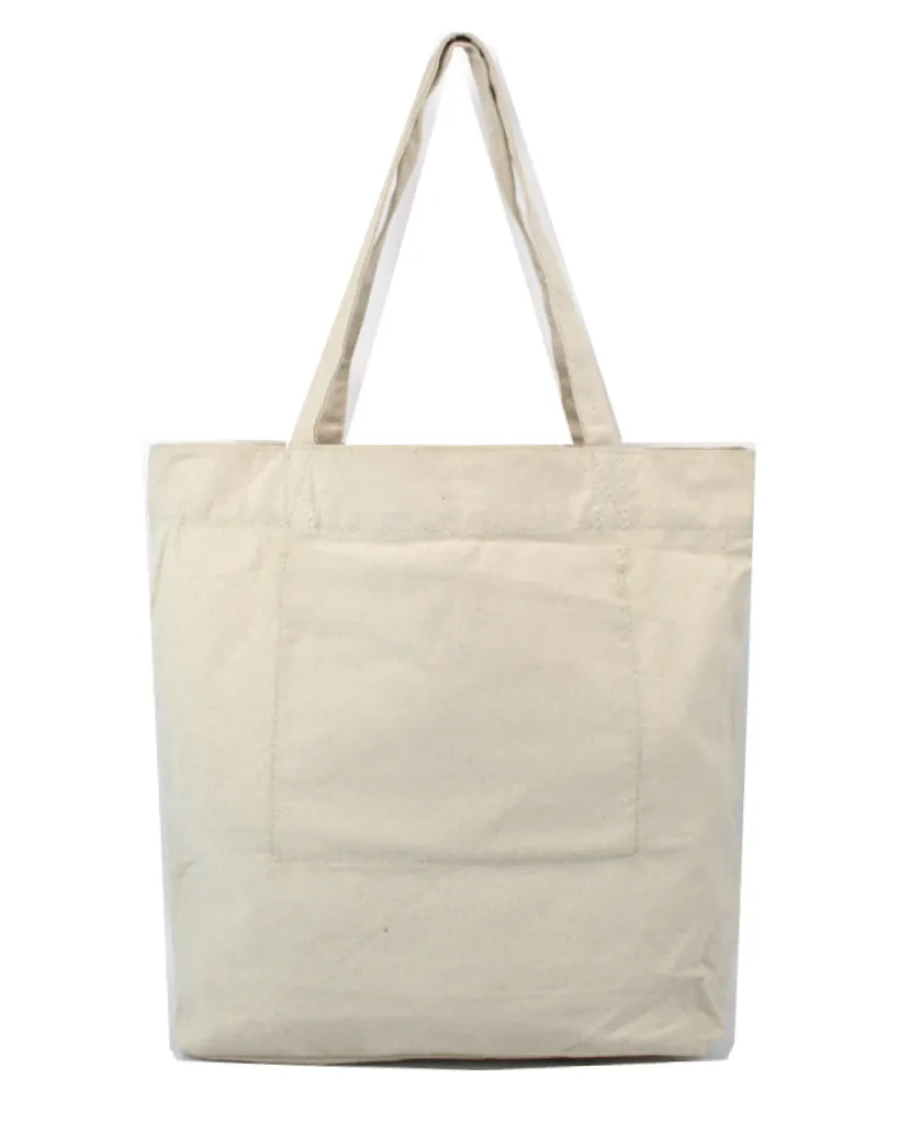 12 ct Eco Friendly Recycled Cotton Canvas Tote Bag w/Full Gusset - By Dozen