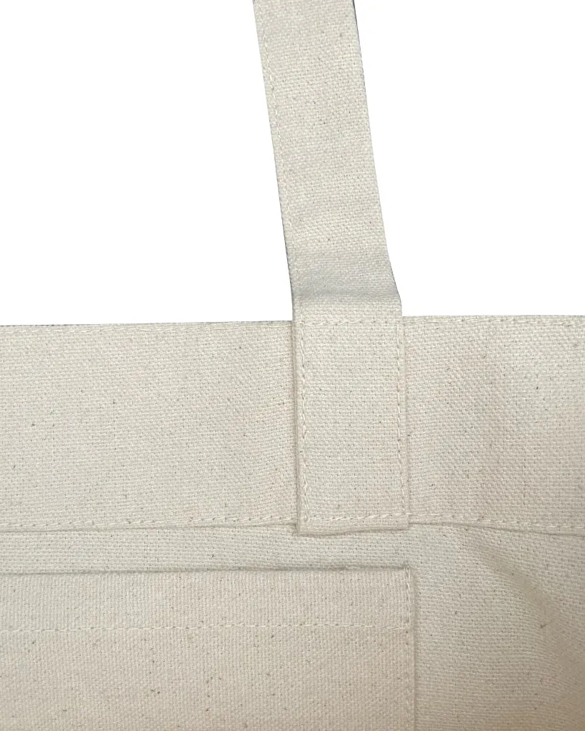 12 ct Eco Friendly Recycled Cotton Canvas Tote Bag w/Full Gusset - By Dozen