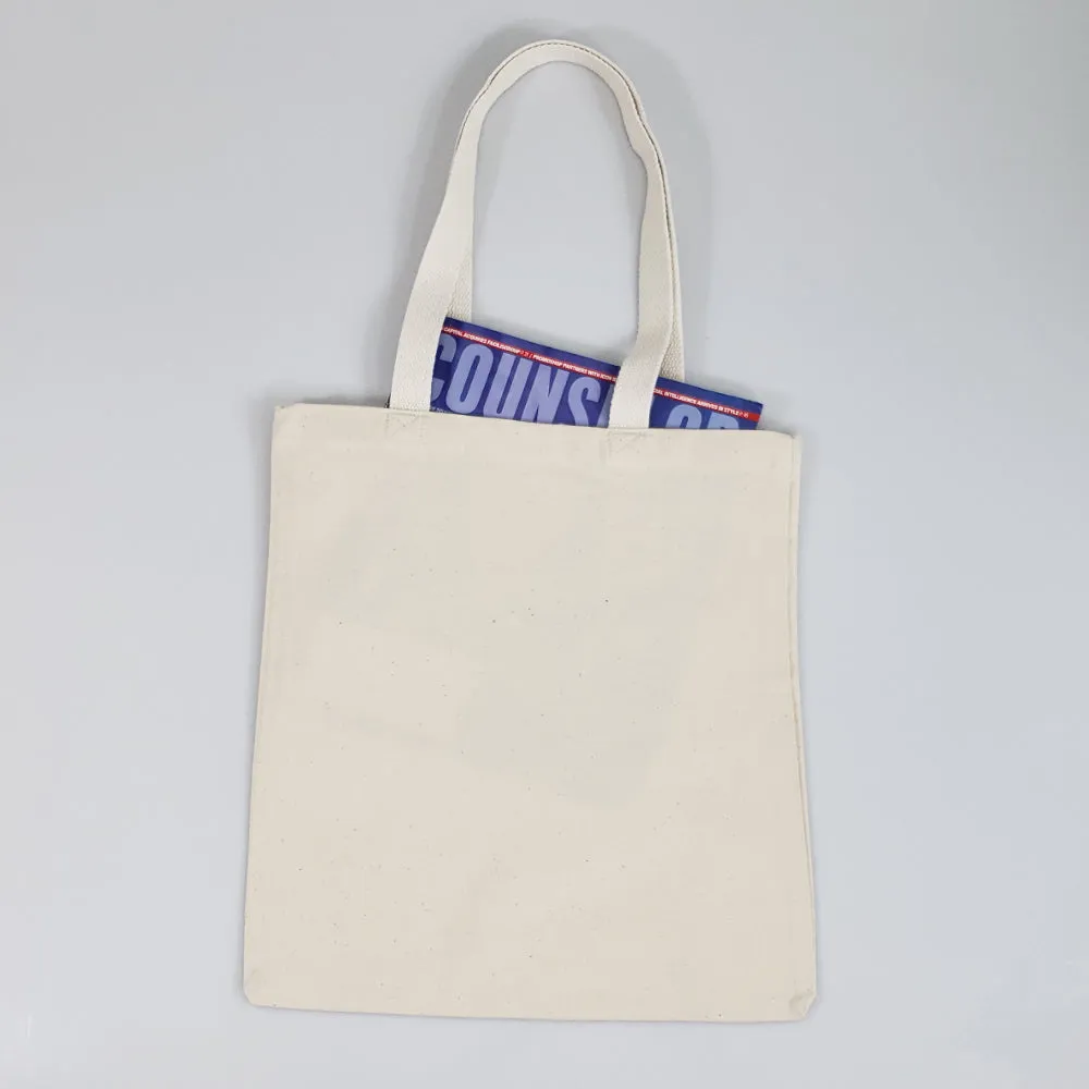 12 ct Economical Canvas Convention Tote Bag with Web Handles - TB204T - By Dozen