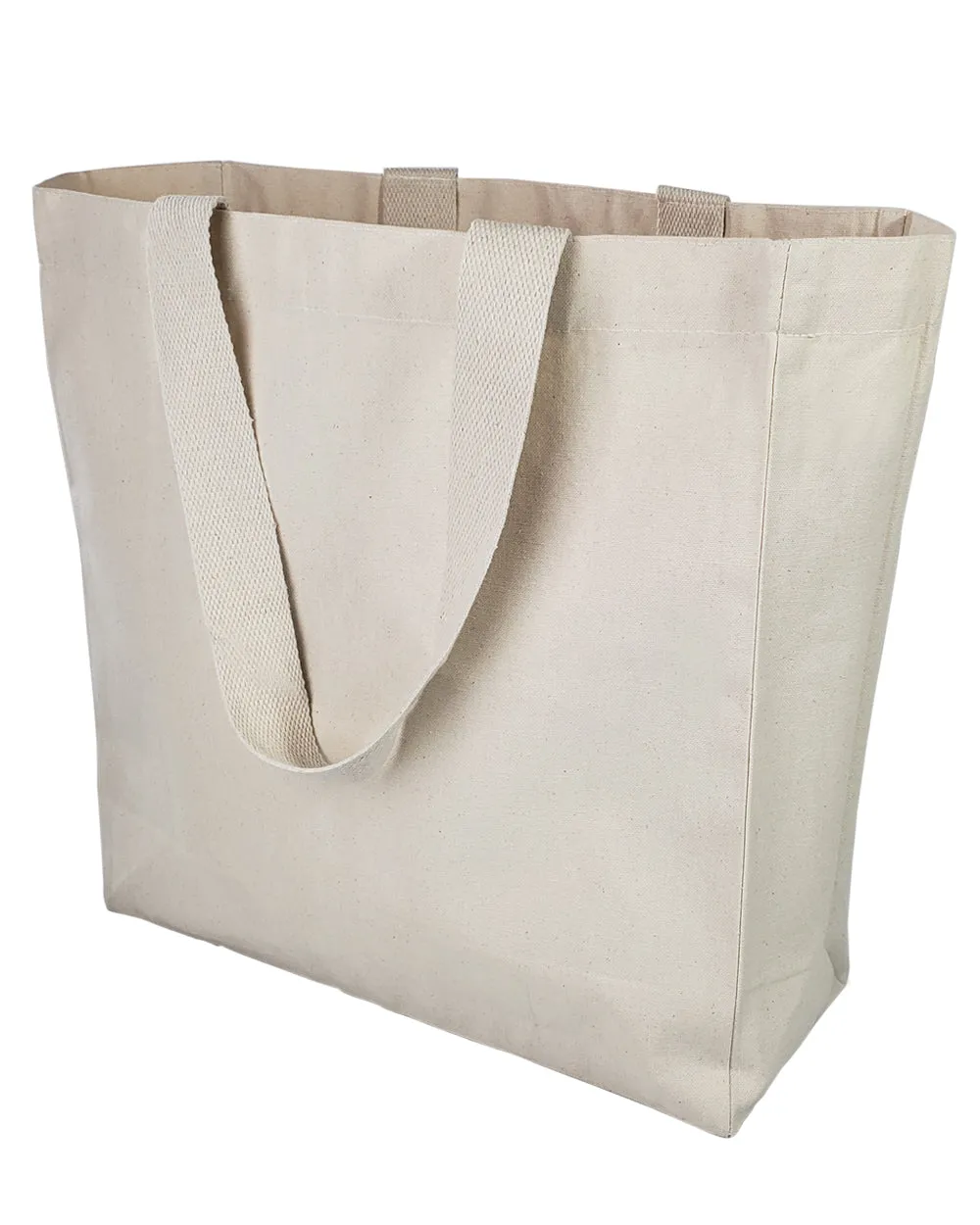 12 ct Ultimate Canvas Shopper Tote Bag / Grocery Bag - By Dozen