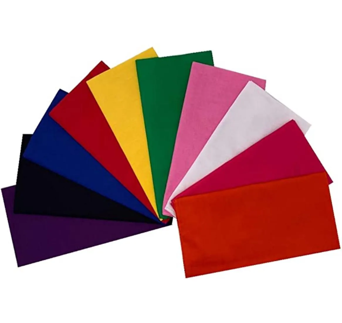 120 ct Polyester Solid Color Economical Bandana - Pack of 120