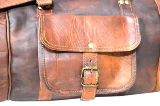 24" Brown Leather Harrison Travel Bag