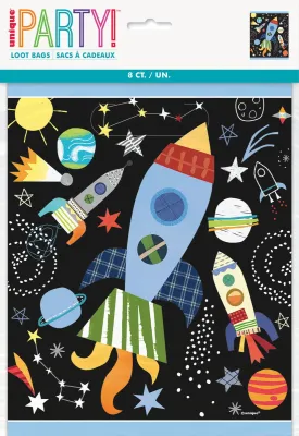 8pk Outer Space Party Lolly Bags