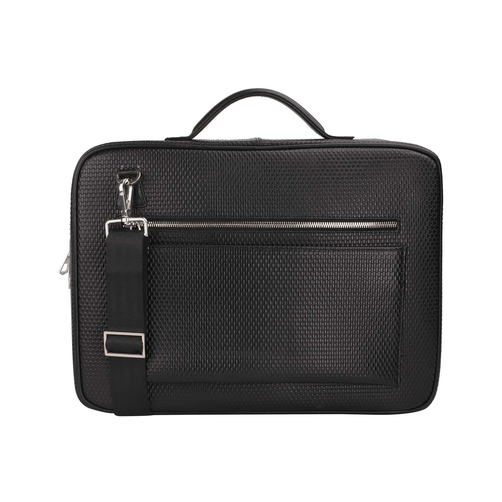 Accord | Leather Portfolio Bag | 100% Genuine Leather | For Office Use | Colour - Black & Brown