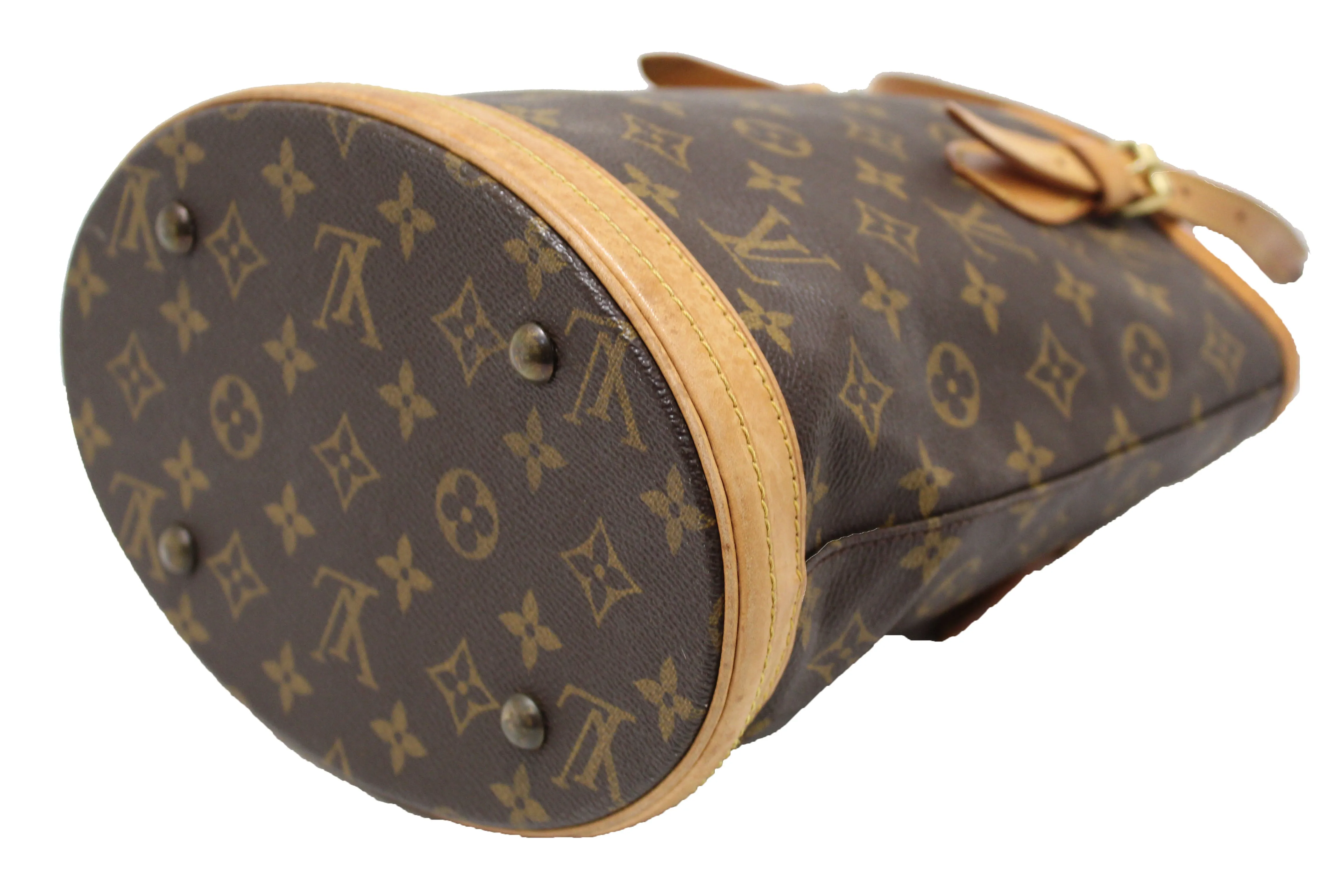 Authentic Louis Vuitton Classic Monogram Bucket PM Shoulder Bag