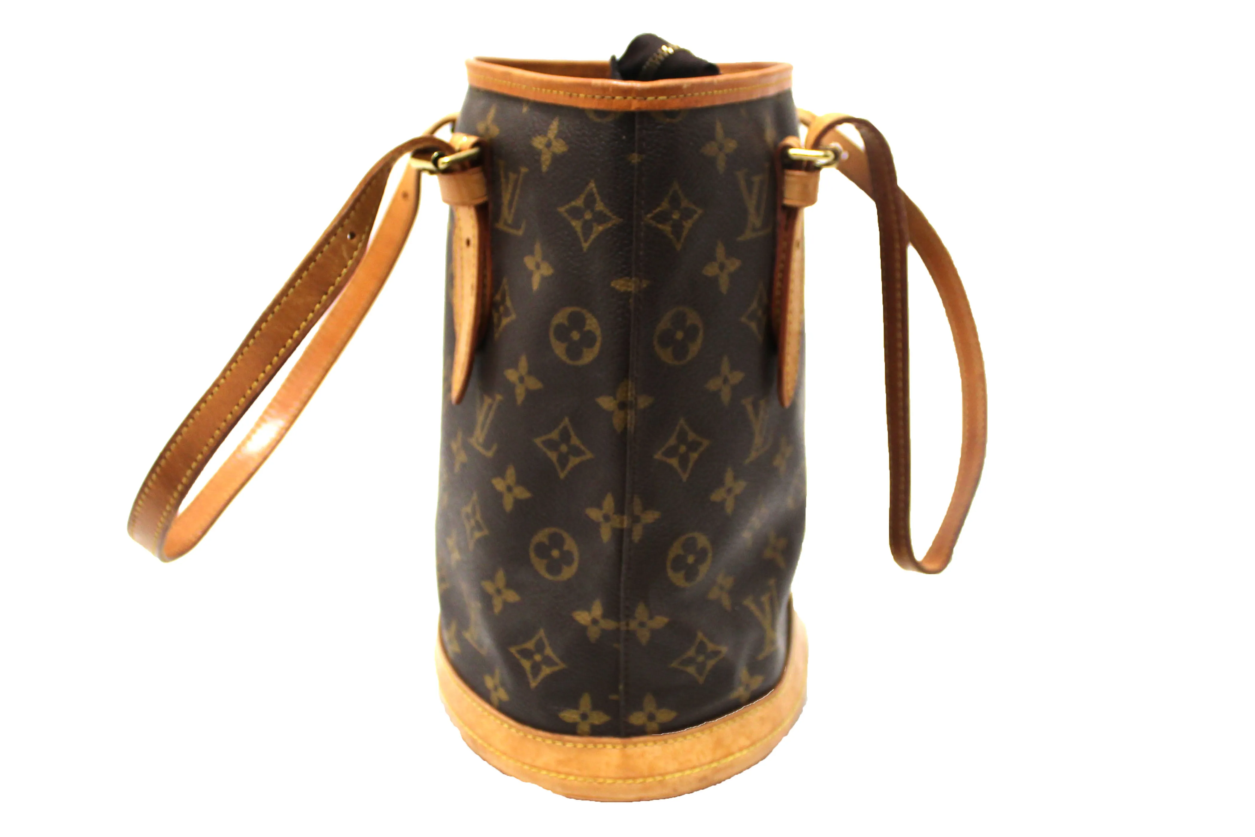 Authentic Louis Vuitton Classic Monogram Bucket PM Shoulder Bag