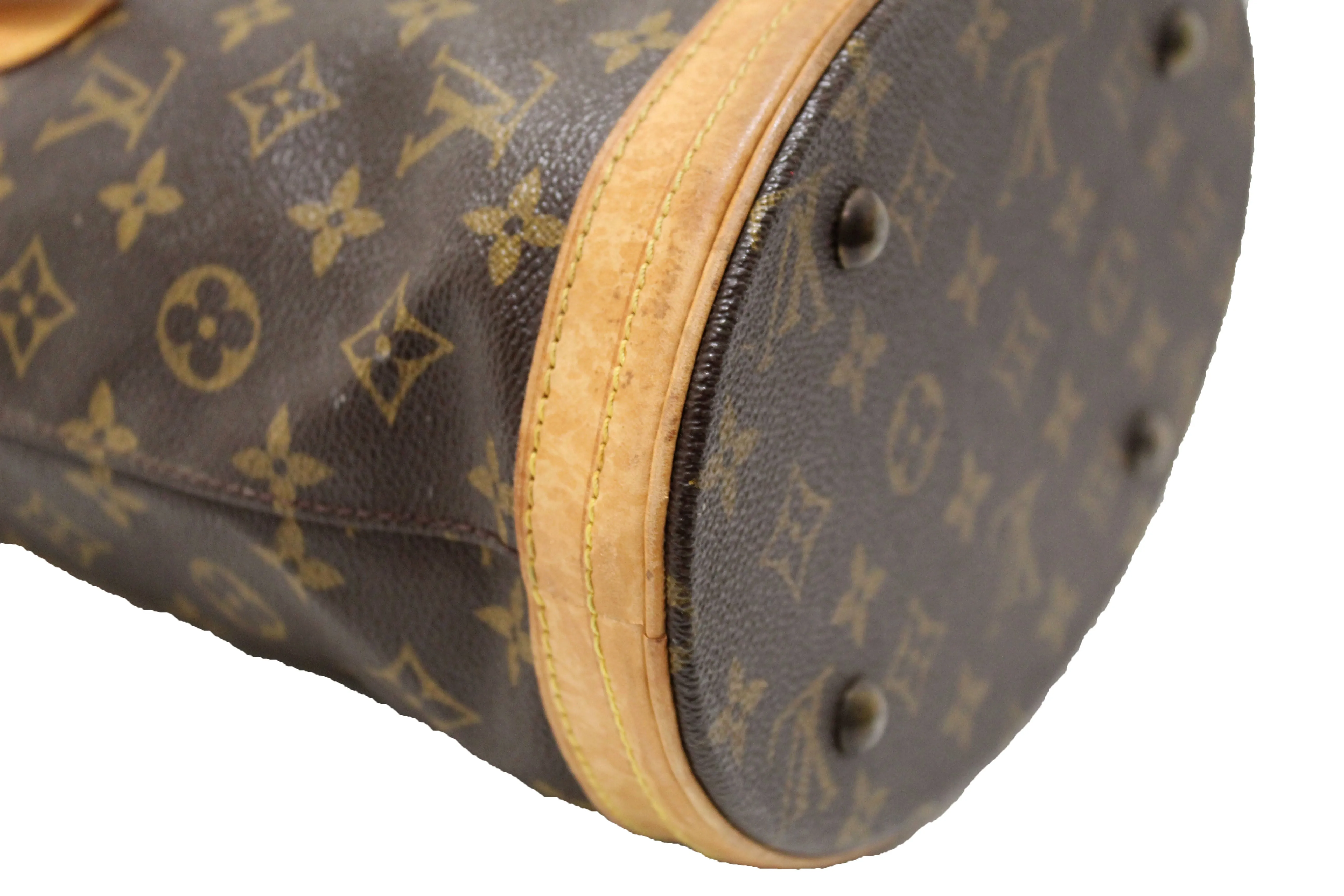 Authentic Louis Vuitton Classic Monogram Bucket PM Shoulder Bag