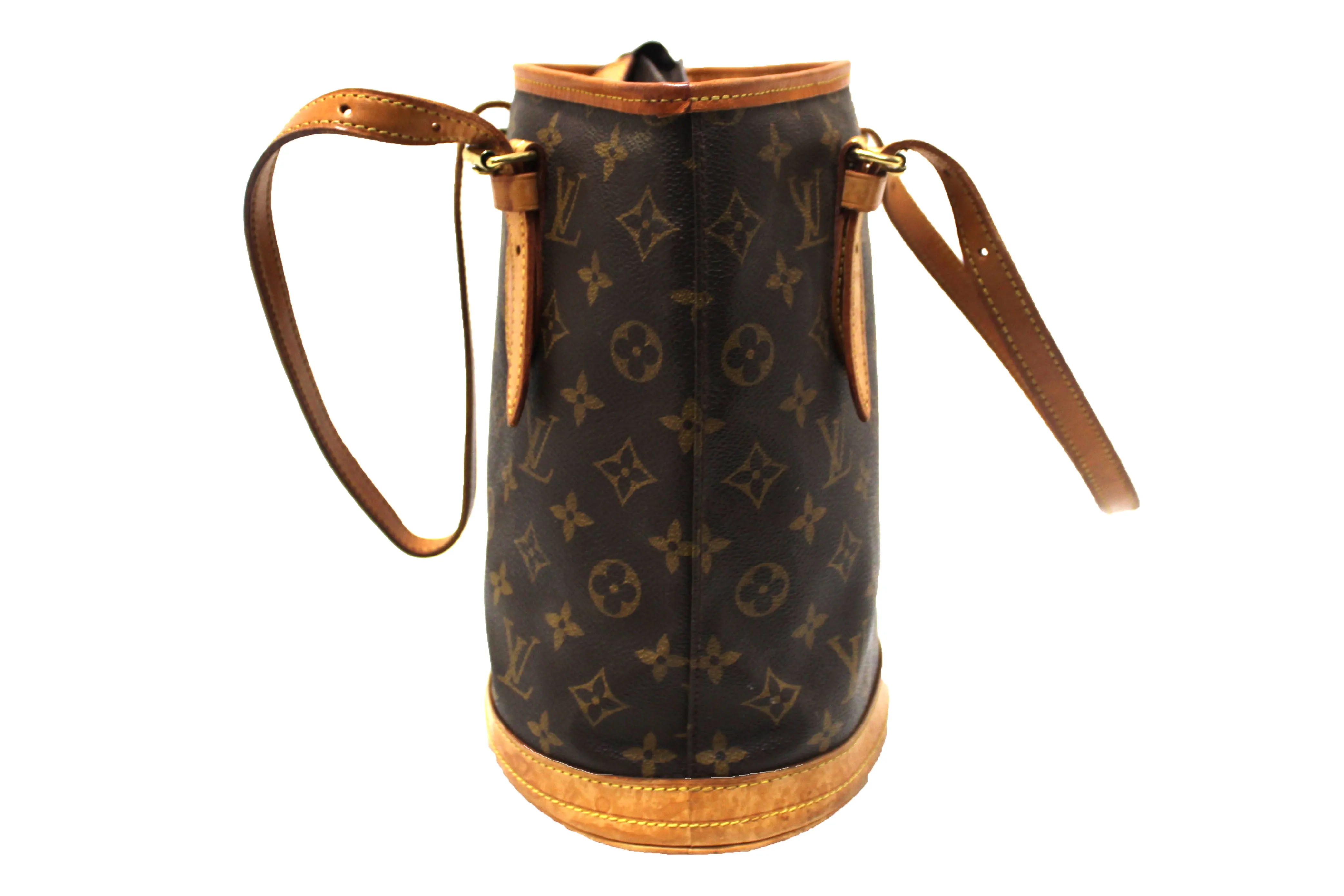 Authentic Louis Vuitton Classic Monogram Bucket PM Shoulder Bag