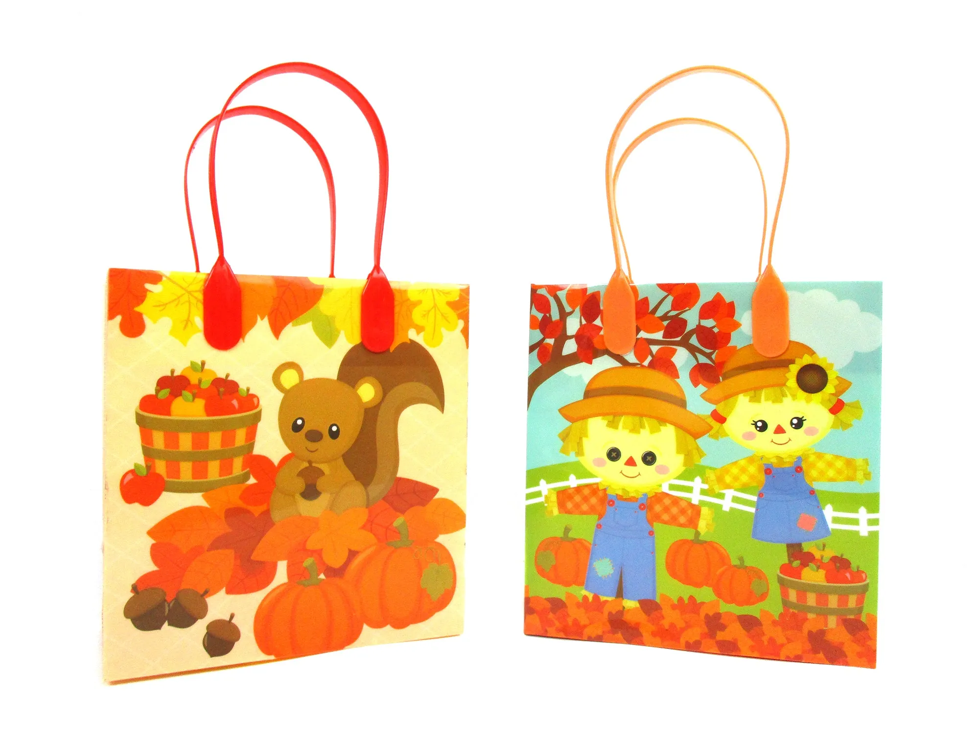 Autumn Harvest Party Favor Treat Bags - Set of 6 or 12