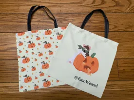 Bandit Guinea Pig Halloween Pumpkin Tote Bags