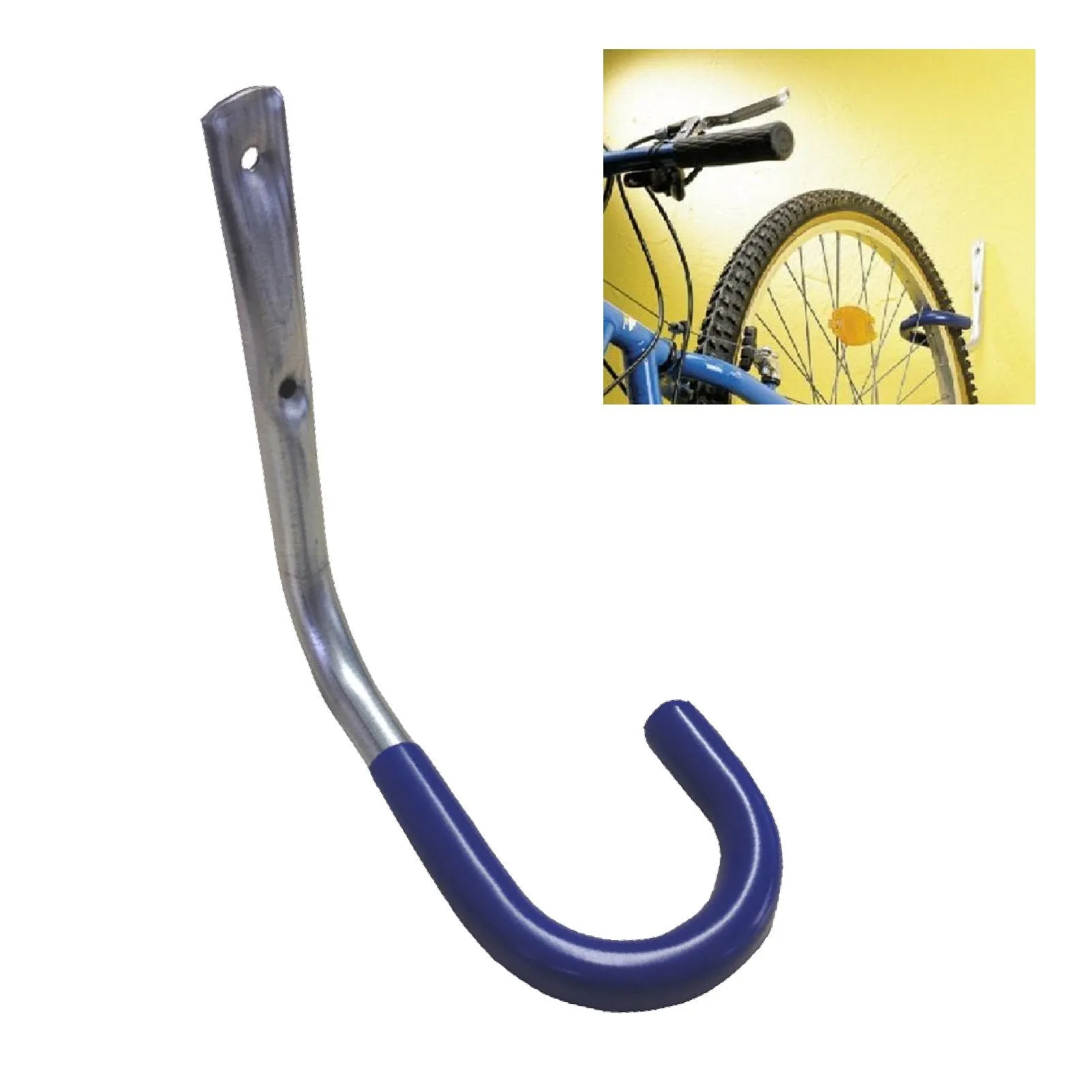 Bike Storage Curved Hook 25kg Wall Mounted Wheel Bracket