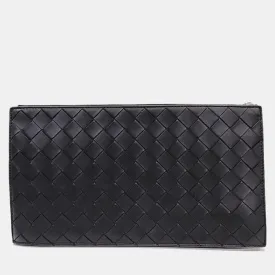 Black Intrecciato Nappa Pouch