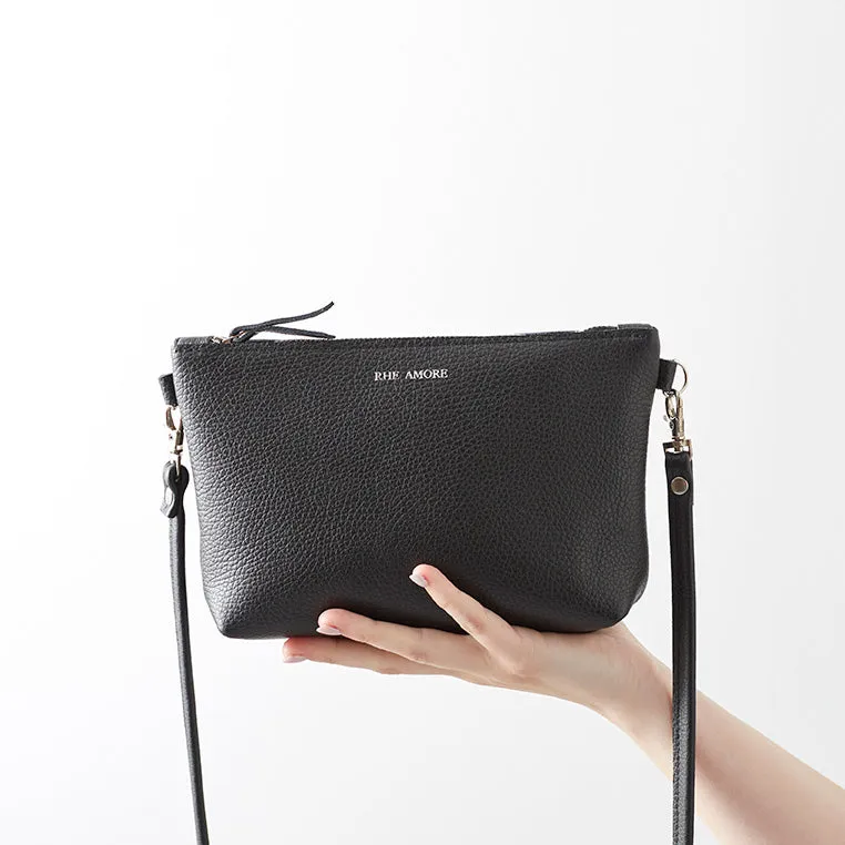 Black Leather Crossbody Bag