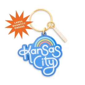 Blue Retro Kansas City Keychain - Bulk Order