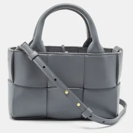 Bottega Veneta Grey Intreccio Leather Candy Arco Tote