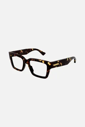 Bottega Veneta havana squared frame