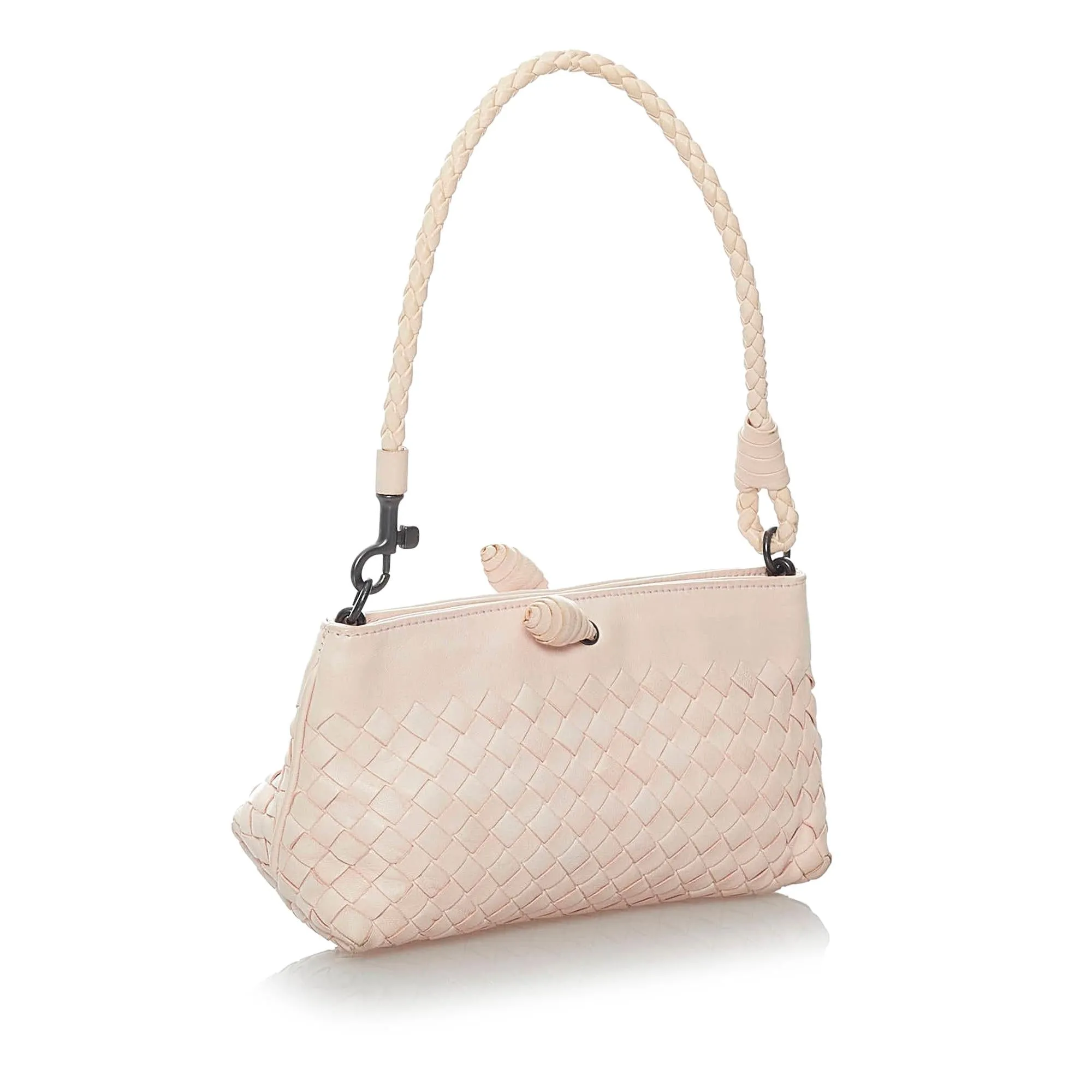 Bottega Veneta Intrecciato Leather Baguette (SHG-30241)