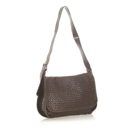 Bottega Veneta Intrecciato Leather Crossbody Bag (SHG-19828)