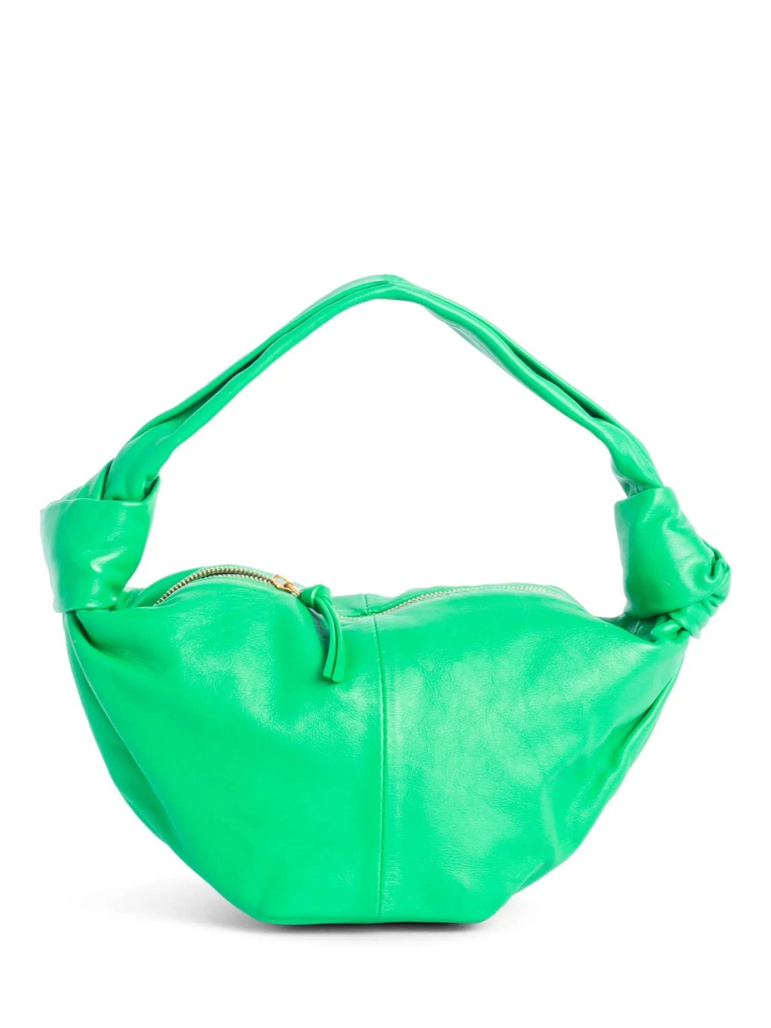 Bottega Veneta Leather Double Knot Top Handle Mini Bag Green