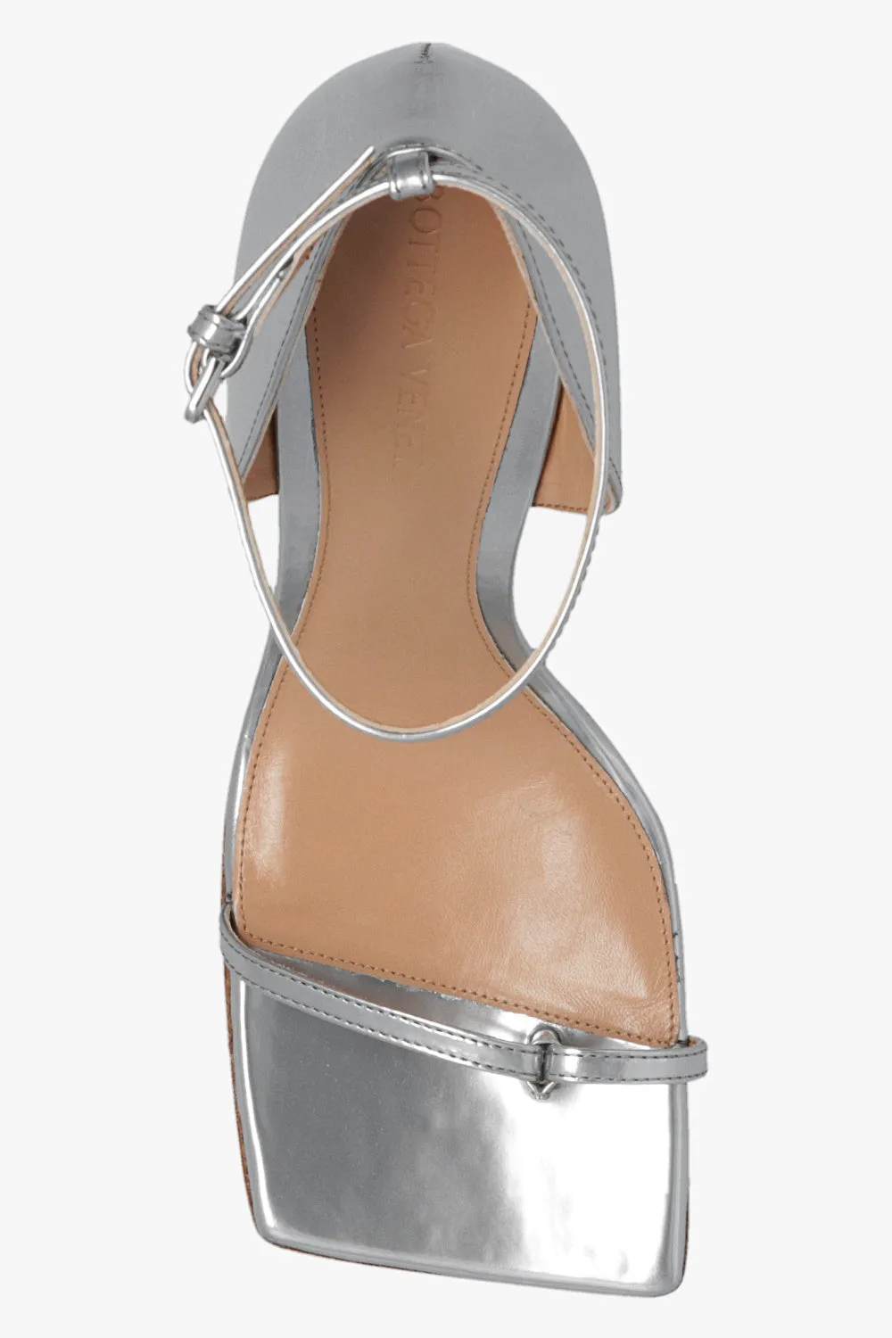 Bottega Veneta New Women's Open Toe Heeled Shoes In Silver