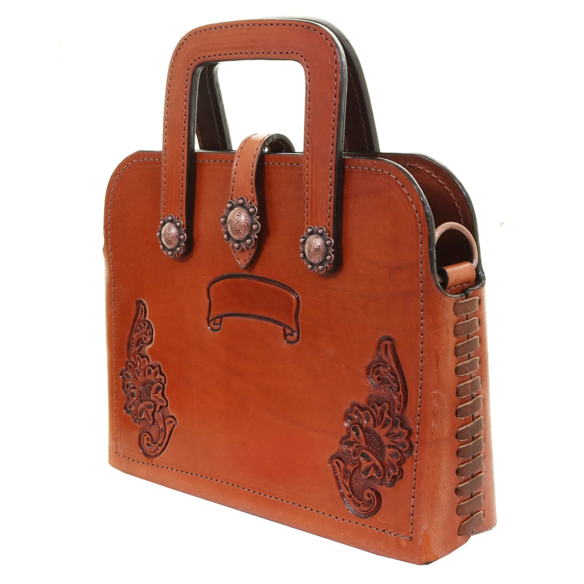 BRIEFCASE20 - Chestnut Floral Briefcase