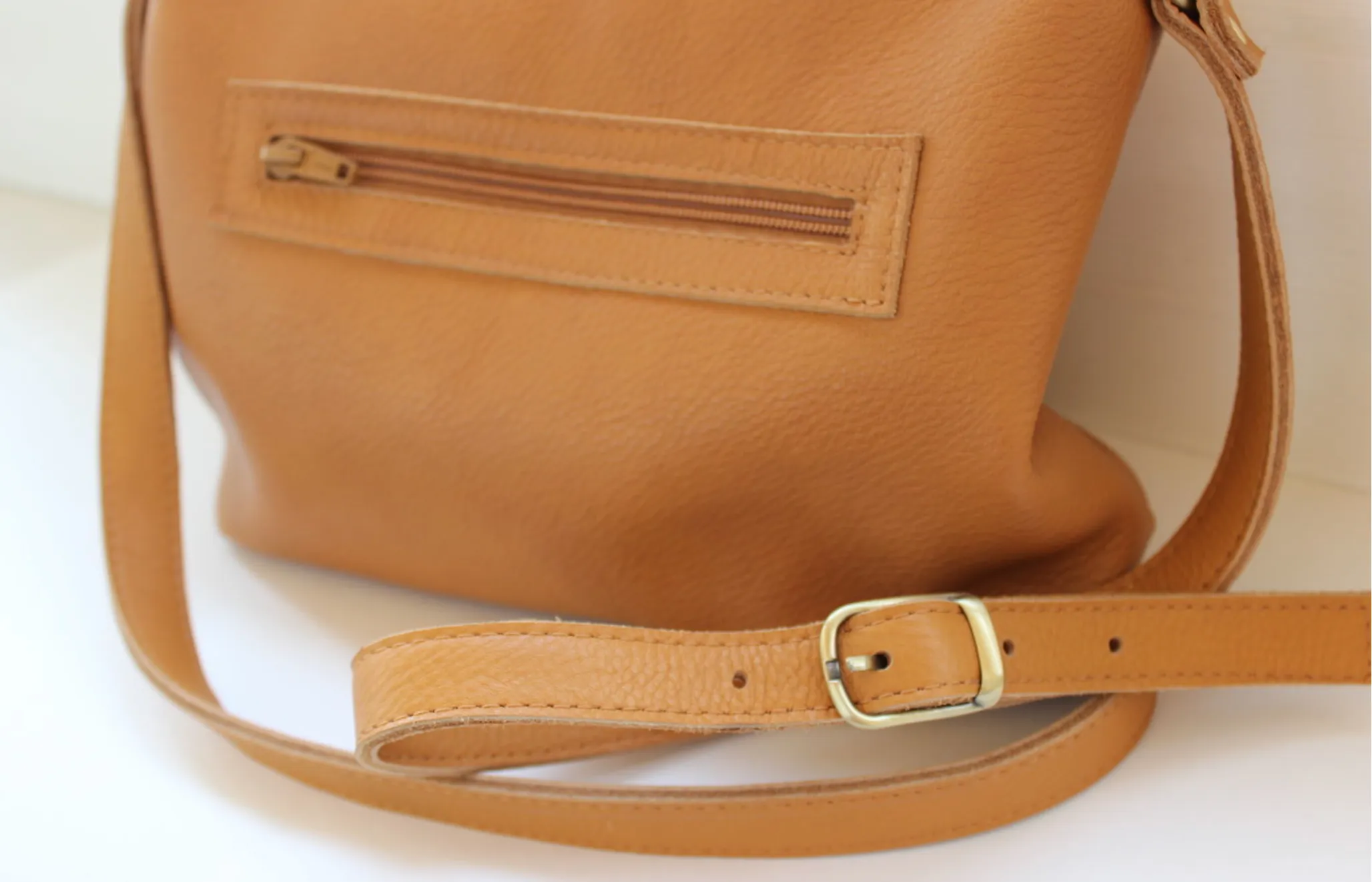 Brown Leather Crossbody Messenger Bag