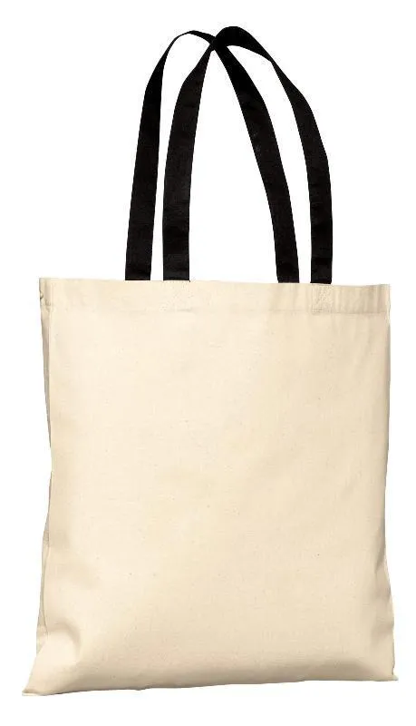 Budget Friendly 100% Cotton Value Tote Bag with Contrast Handles