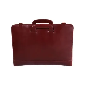 Burlington Leather Briefcase - Dark Tan