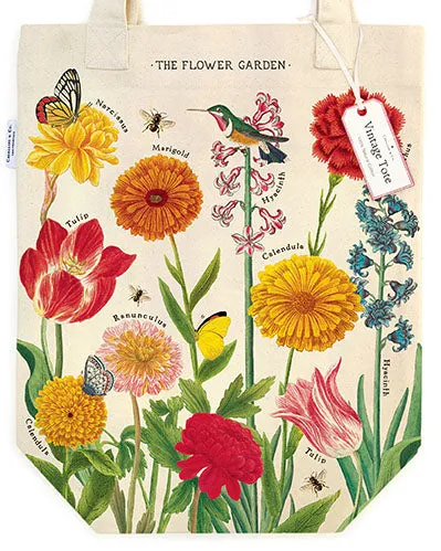 Cavallini & Co. Flower Garden Cotton Tote Bag