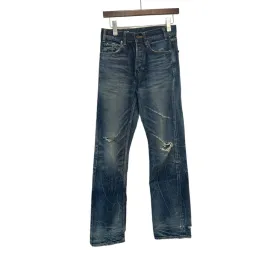 CELINE 90's DESTROYED DENIM JEANS IN MOONLIGHT WASH