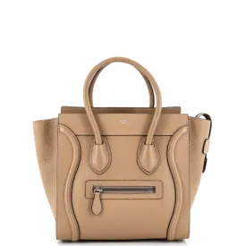 CELINE Luggage Bag Grainy Leather Micro