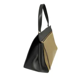 Celine Medium Edge Bicolor Leather Handbag (SHG-36189)