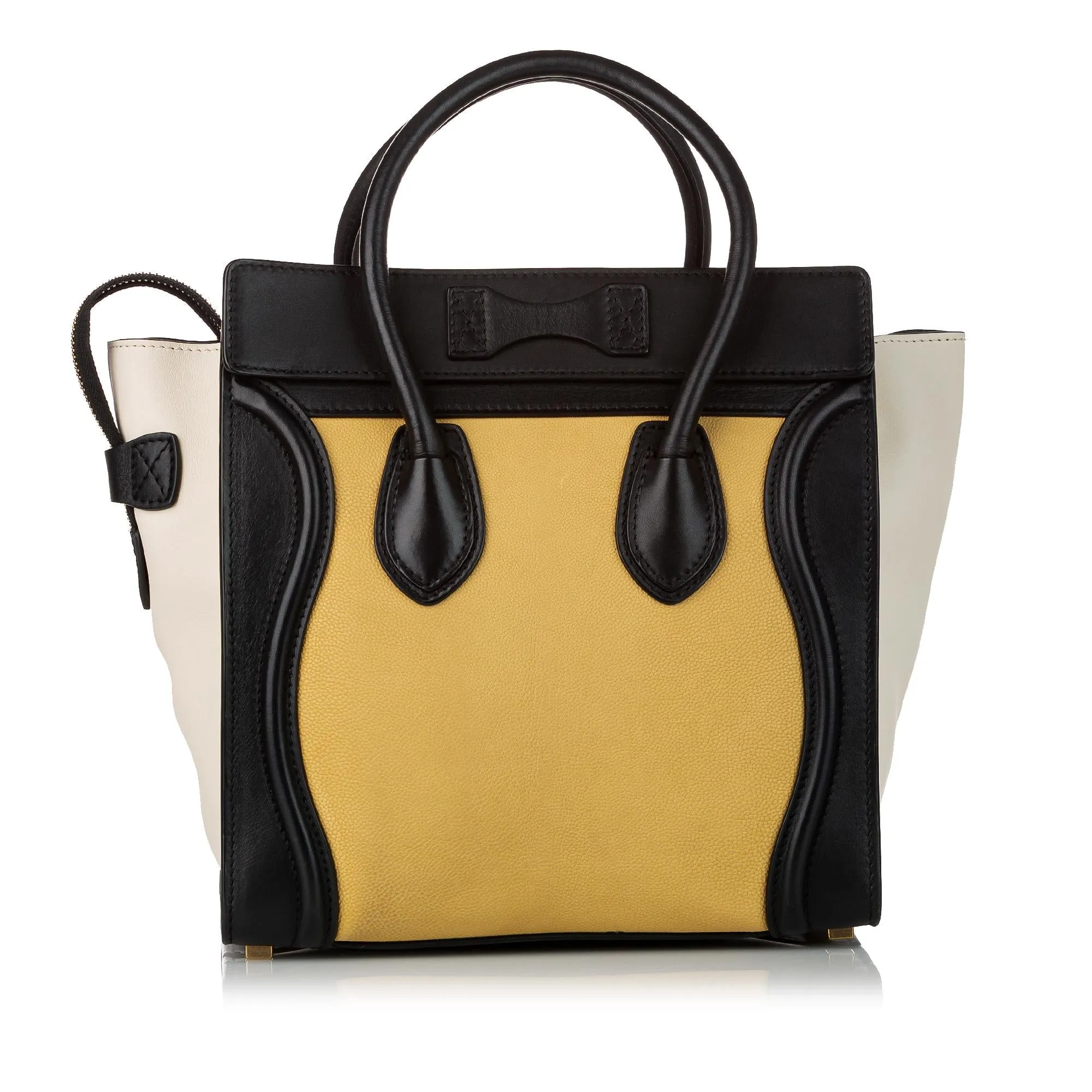 Celine Micro Luggage Tricolor Tote Leather Handbag (SHG-30951)