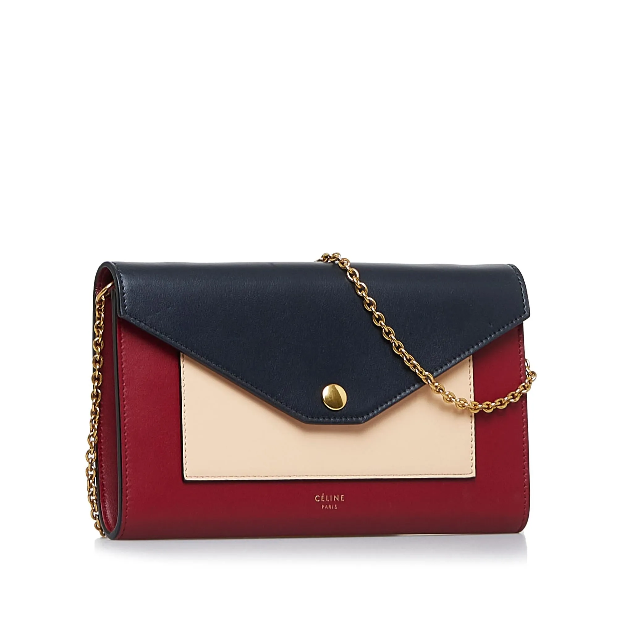 Celine Pocket Envelope Wallet On Chain (SHG-F6iB1F)