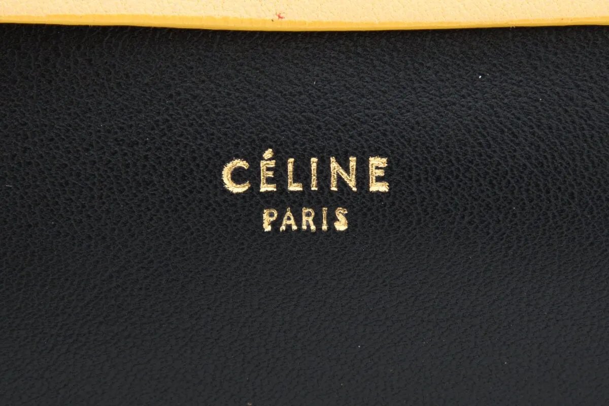 Celine Tan & Black Leather Pouch