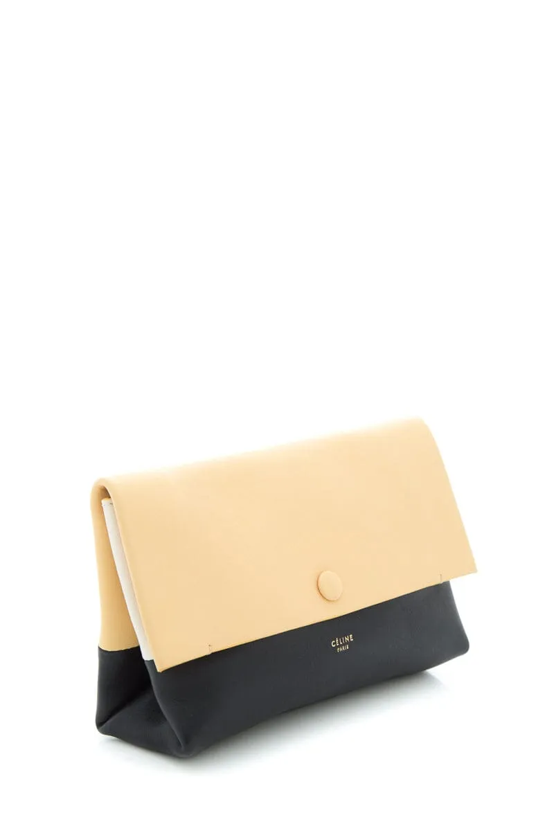 Celine Tan & Black Leather Pouch