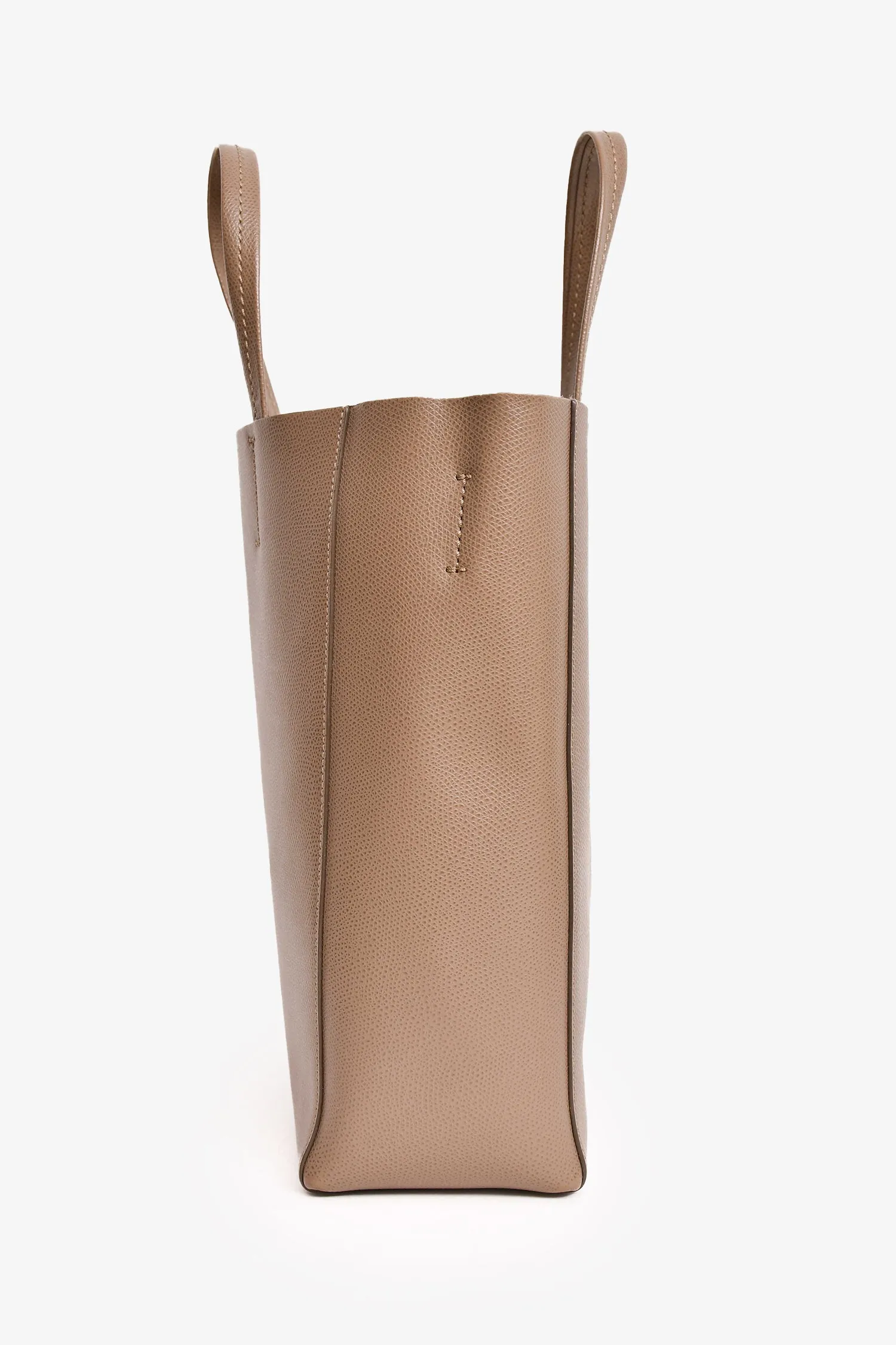 Celine Taupe Grained Calfskin Vertical Small 'Cabas' Tote