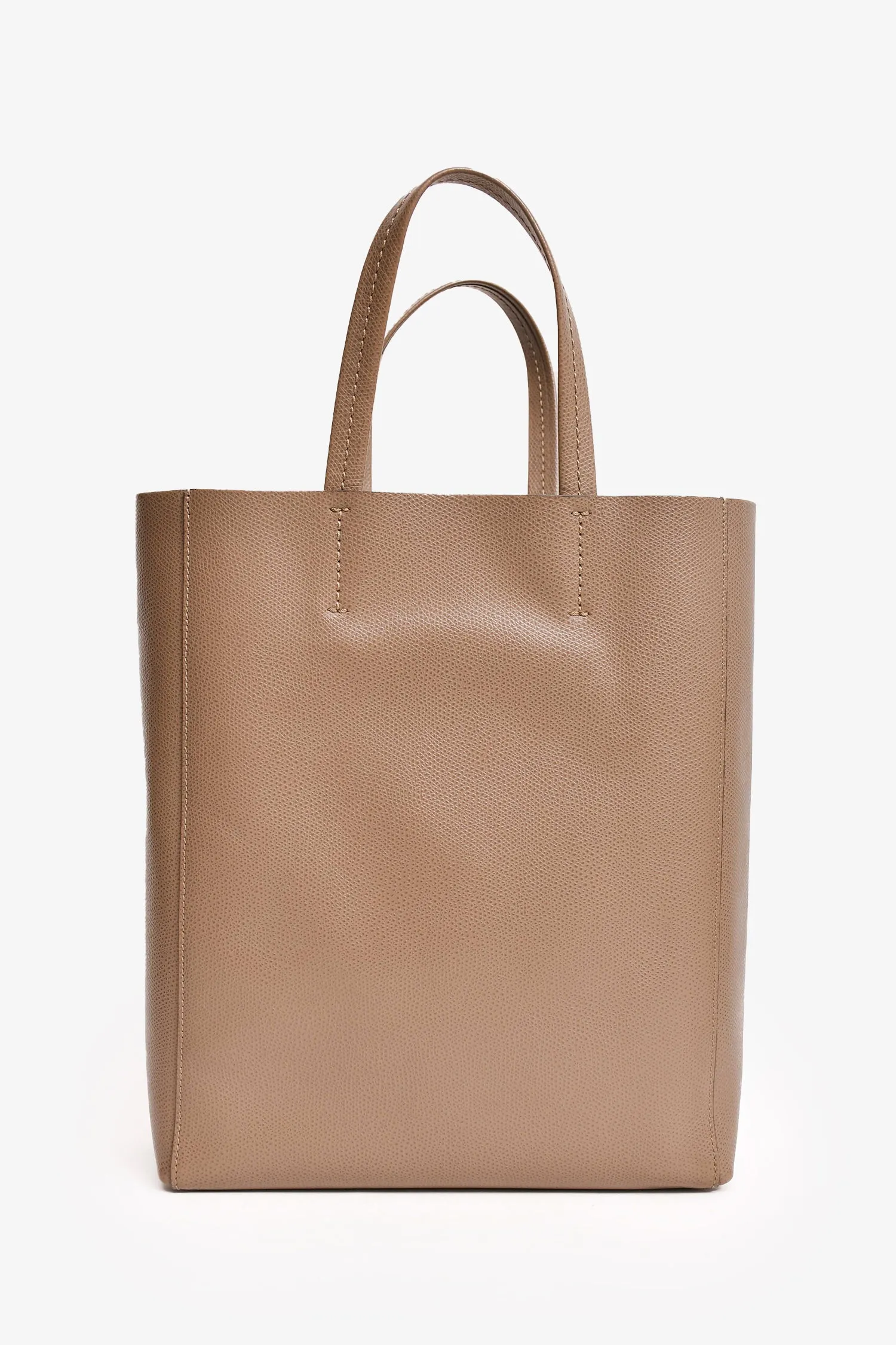 Celine Taupe Grained Calfskin Vertical Small 'Cabas' Tote