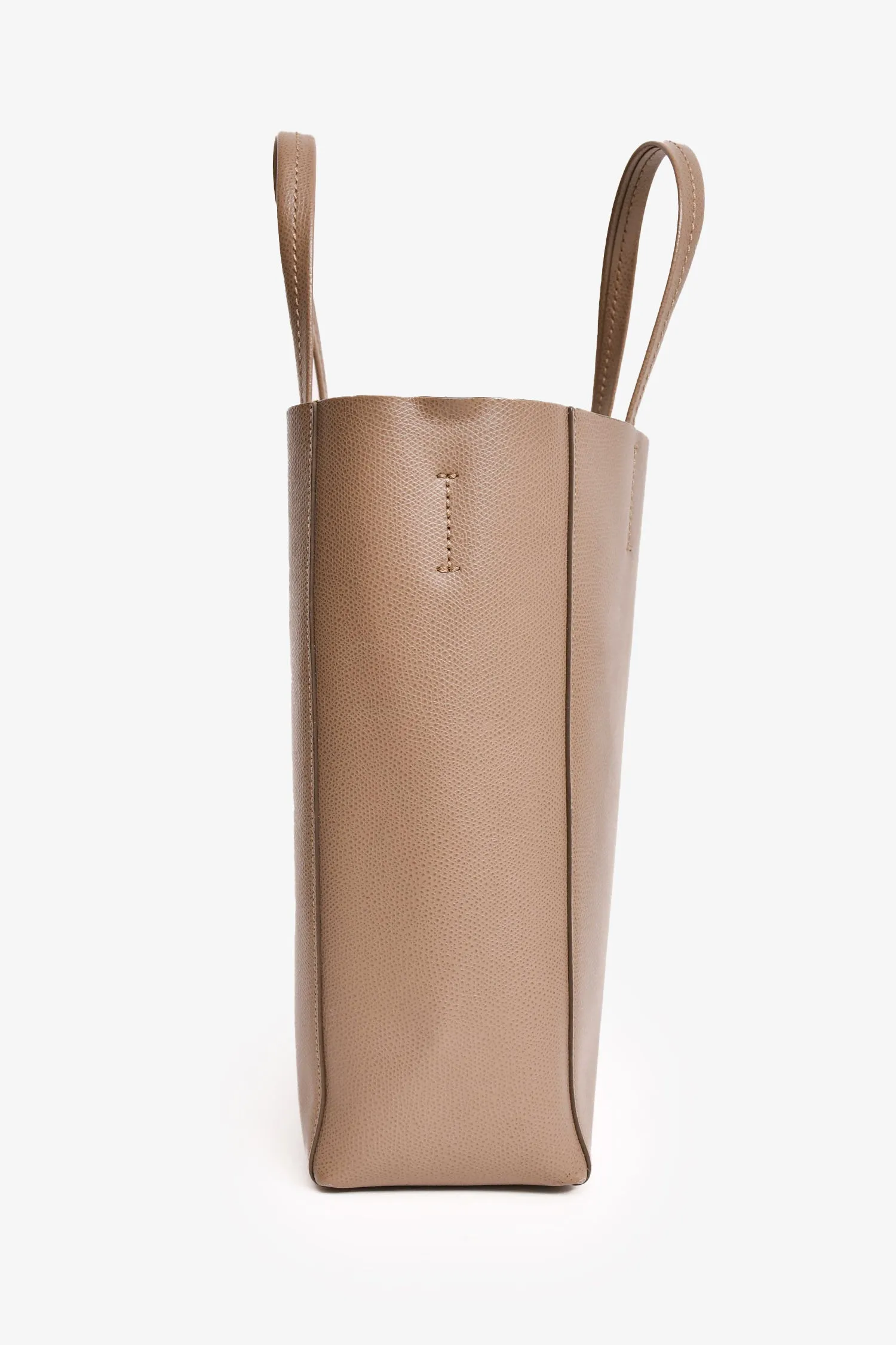 Celine Taupe Grained Calfskin Vertical Small 'Cabas' Tote