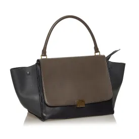 Celine Trapeze Tricolor Leather Satchel (SHG-28899)