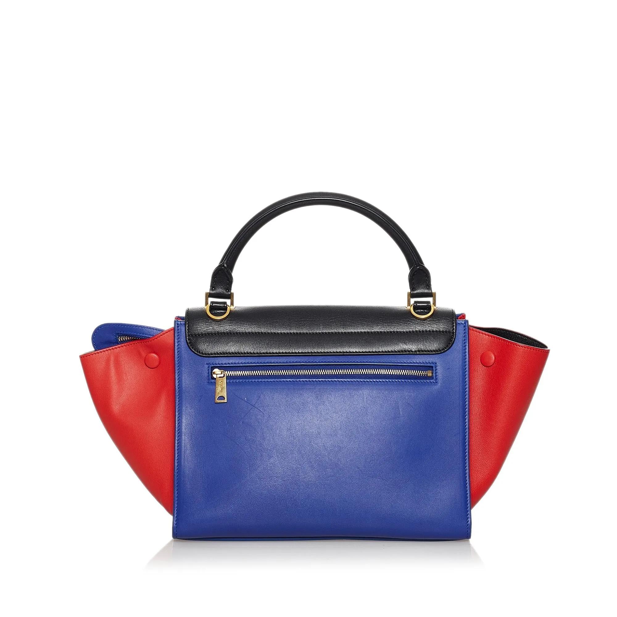 Celine Trapeze Tricolor Leather Satchel (SHG-30563)