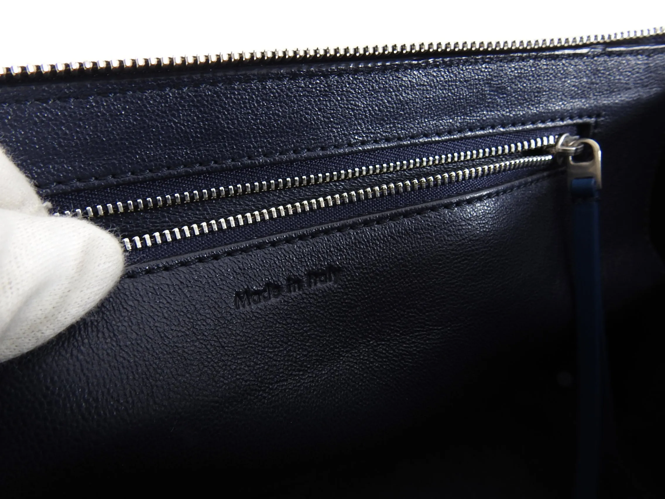 Celine Tricolor Blue Black Grey Small Edge Bag