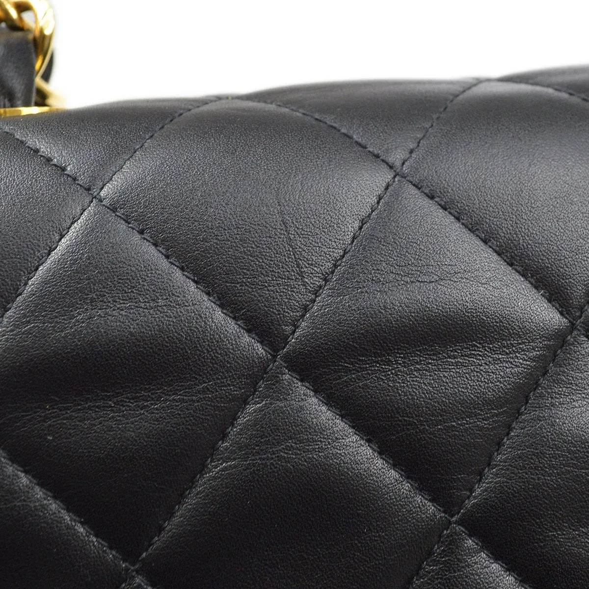 Chanel 1991-1994 Black Lambskin Classic Flap Maxi 90649