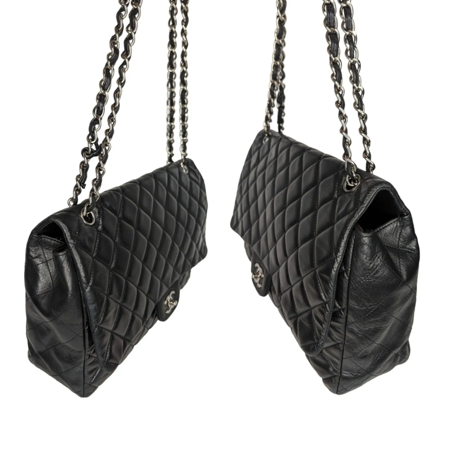 Chanel bag Lambskin Quilted Maxi Classic Single Flap Black