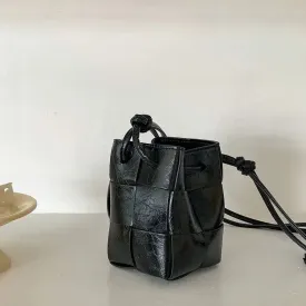 Chic Women's Mini Bucket Bag in Faux Leather