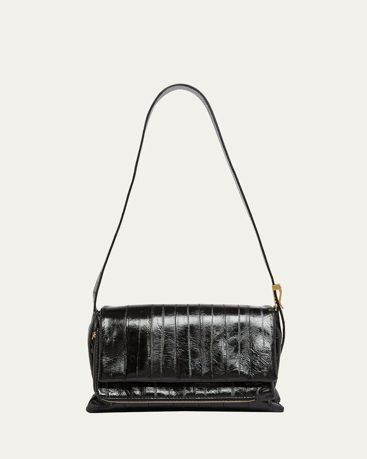 City Small Flap Eel Shoulder Bag