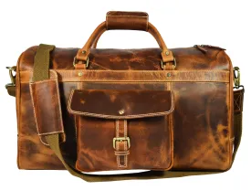 Dawson Leather Travel Bag - Walnut Brown